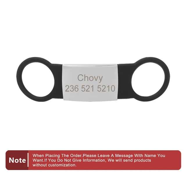 Custom Silicone Name and Phone Tag for Pet Collars