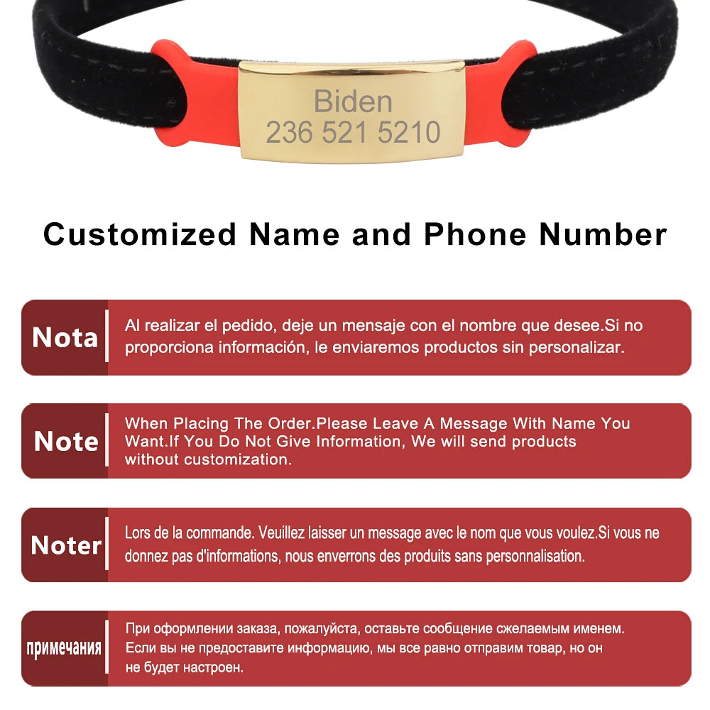 Custom Silicone Name and Phone Tag for Pet Collars