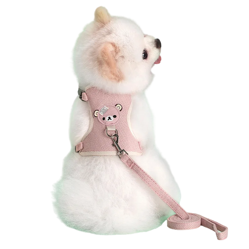 Cute Bear Pet Harness Leash Set