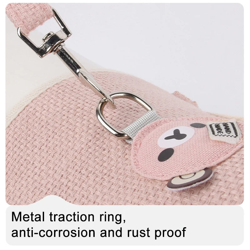 Cute Bear Pet Harness Leash Set