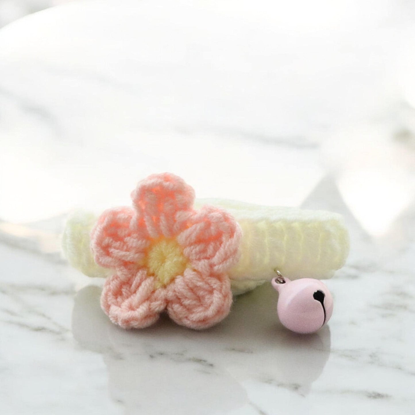 Little Flower Knitted Pet Collar / Garden Vibe/ Cute and Fresh | Crocheted Cat Dog Collar| Gifts for Pets | Pet