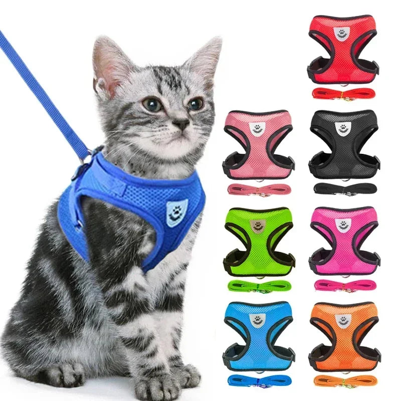 Harness Vest Walking Leash for Dogs and Cats