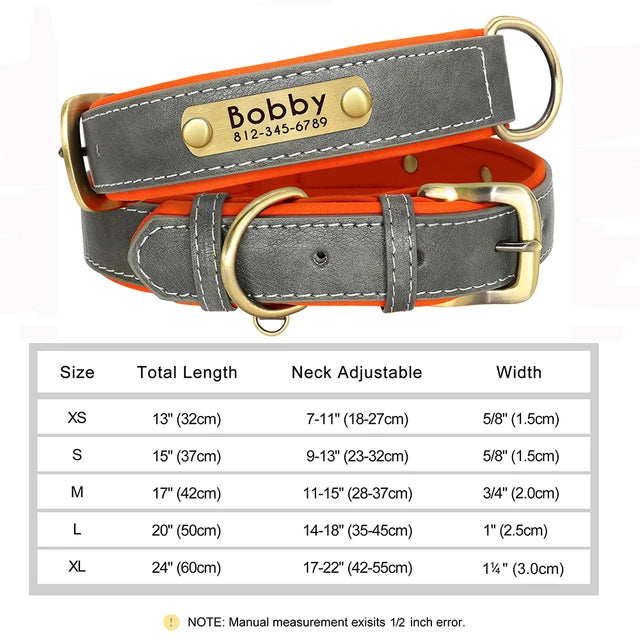 Personalized Collars for Dog with Free Engraved Nameplate