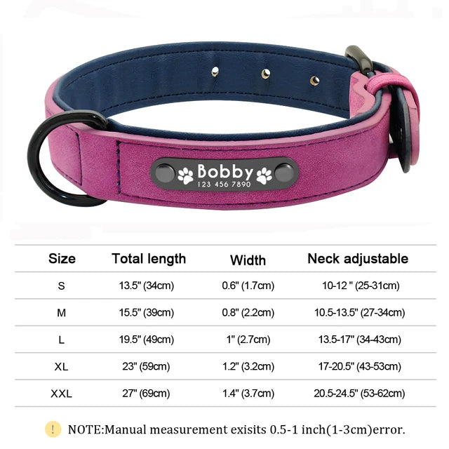 Personalized Collars for Dog with Free Engraved Nameplate