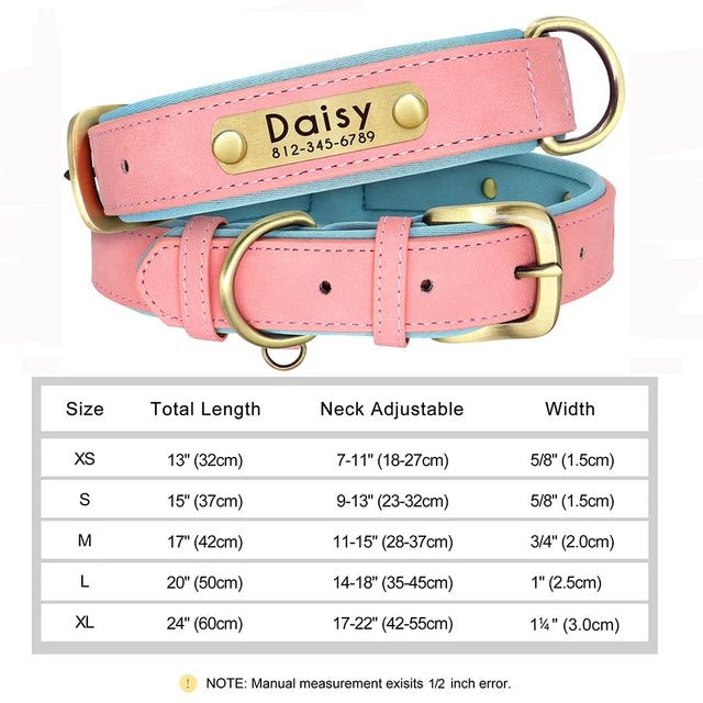 Personalized Collars for Dog with Free Engraved Nameplate