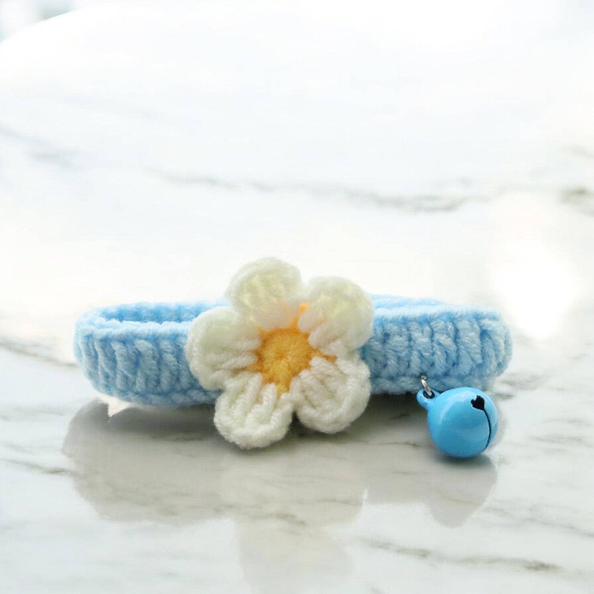 Little Flower Knitted Pet Collar / Garden Vibe/ Cute and Fresh | Crocheted Cat Dog Collar| Gifts for Pets | Pet
